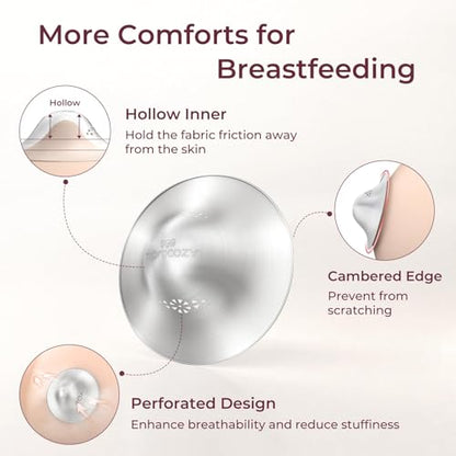 Momcozy 999 Silver Nursing Cups,Perforated Breathable Design, XL Size - size: XL-Hole