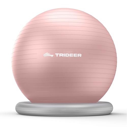 Trideer Exercise Ball Chair – Yoga Ball Chair for Office, Pregnancy & Home - color: Pink, size: L(23-26inches/58-65cm)
