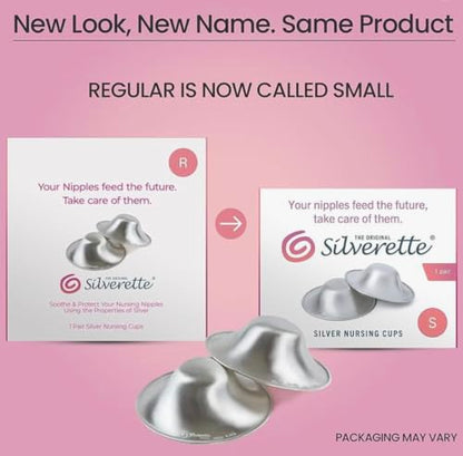 Silverette Nursing Cups, Postpartum Essentials, Real Silverette, S O-Feel - size: Small With O-Feel Silicone Rings