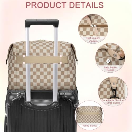 Pritent Diaper Bag Tote Waterproof Maternity Baby Bags with Pacifier Case - color: Plaid, size: Medium