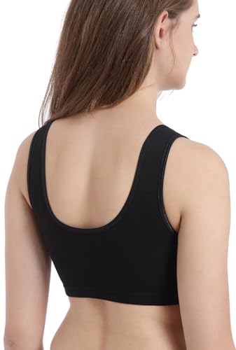 CAKYE 3 Pack Maternity Nursing Sleep Bra Breastfeeding Cotton Bralette - color: S-black/Charcoal/Nude - Third Style, size: Medium