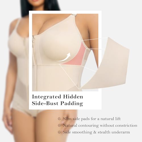 YIANNA Fajas Colombianas Moldeadoras Postpartum Shapewear Tummy Control - color: Beige, size: Medium