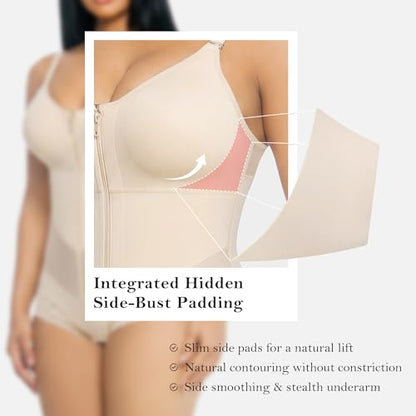 YIANNA Fajas Colombianas Moldeadoras Postpartum Shapewear Tummy Control - color: Beige, size: Medium