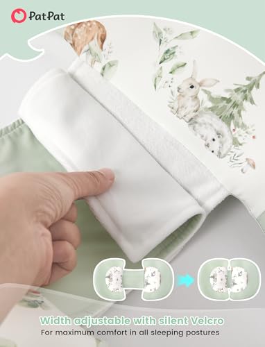 PATPAT Pregnancy Pillow, Cooling Maternity Pillow with Adjustable Wedge - color: Green