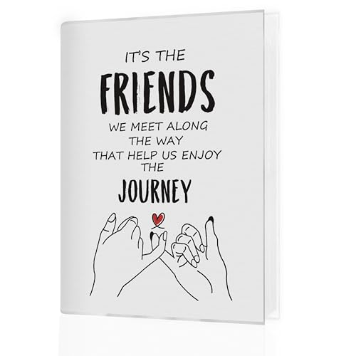 Friends Photo Album 4x6, Inspirational Gifts for Best Friend, Bestie Gifts, It's the Friends We Meet Along the Way Small Memory Photo Album Book for 18 Pockets Hold 36 Pictures - color: Friends Joureny