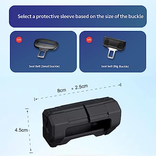 Car Universal Seat Belt Clips Cover, - color: Red,Large Size