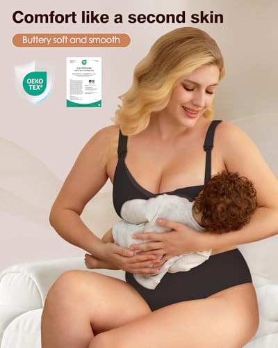 As Fairy Nursing Bras for Breastfeeding Mesh Lace Seamless Maternity Bra Pregnancy Sleep Wireless Bralette - color: Black, size: Small