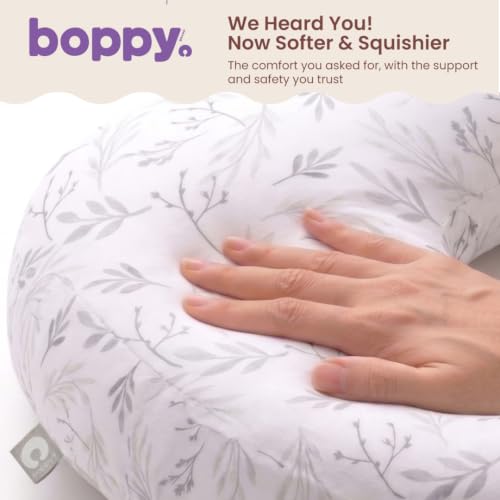 Boppy Nursing Pillow, Safe Ergonomic Breastfeeding & Baby Feeding Support - color: Cream Retro Squiggles