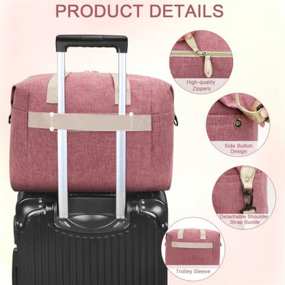 Pritent Diaper Bag Tote Waterproof Maternity Baby Bags with Pacifier Case - color: Red, size: Large