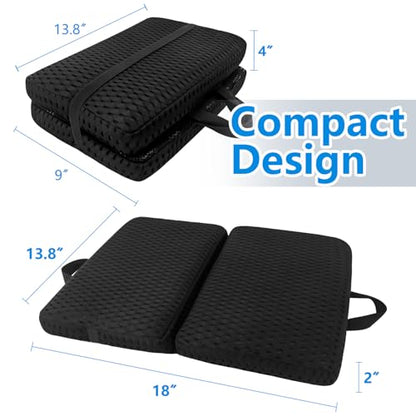 Portable Foldable Seat Cushion Soft Thick for Stadium Travel Camping Office - size: L--18" x 13.8" x 2"