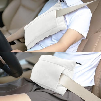 Post Surgery SeatBelt Pillow for Pregnancy Mastectomy Hysterectomy Recovery - color: Ivory