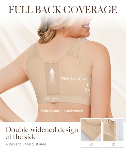 BRABIC Surgical Bra for Post Surgery Mastectomy Compression - color: Beige, size: Small