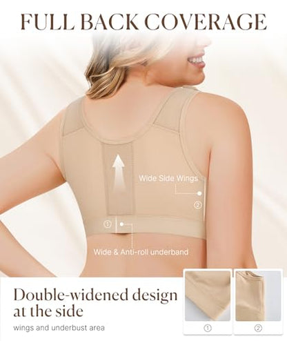 BRABIC Surgical Bra for Post Surgery Mastectomy Compression - color: Beige, size: X-Large