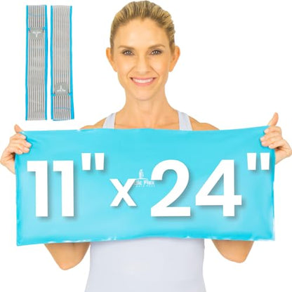 Arctic Flex Reusable Gel Ice Pack for Injuries with Straps (24" x 11") - size: 2X-Large (Pack of 1)