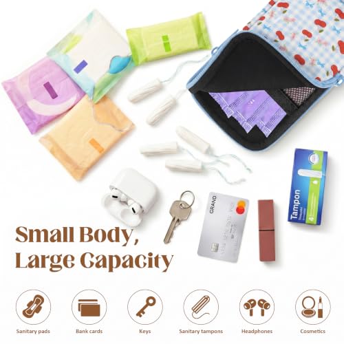 2PCS Tampon Holder Zipper Pouches Portable Period Bags (Fruit) - color: Fruit