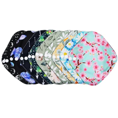 Random Prints Small Size Cloth Menstrual Pads Reusable Sanitary Pads (S-5 PCS-Random Prints) - color: S-5 Pcs-random Prints
