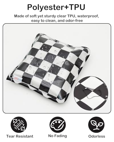 ALVA 3pcs Mess-Proof Travel Pouches,TSA Approved Toiletry Bag,Makeup Bag - color: Black grid