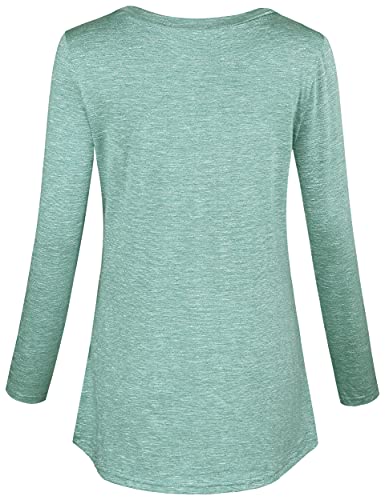 connche Women's Button Side Maternity Tunic Nursing Tops for Breastfeeding - color: Mint Green, size: Small