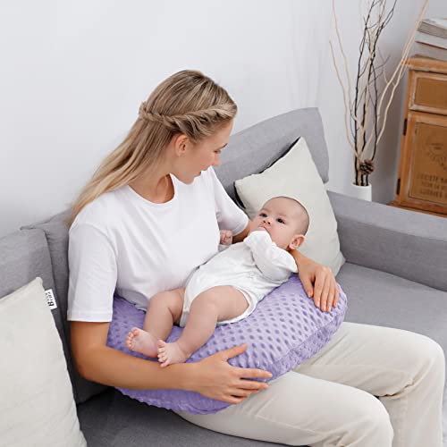Nursing Pillow and Positioner with Cover for Breastfeeding - color: Orchid