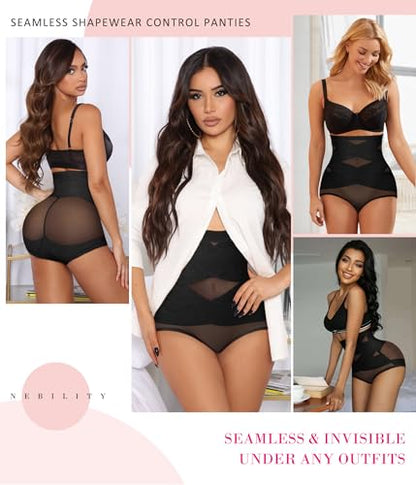 Nebility Womens' Tummy Control High Waist Trainer Body Shaper - color: Black, size: Small