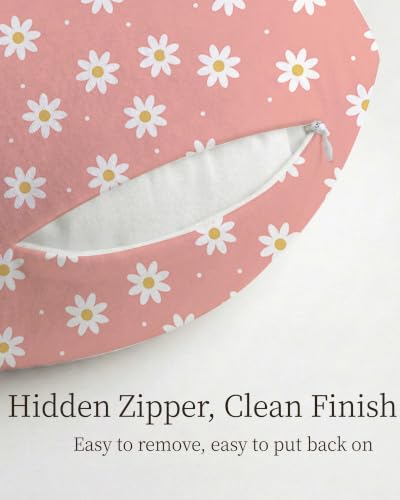Nursing Pillow Covers 2 Pack, Stretchy Breastfeeding Pillow Covers for Baby - color: Rosy Days