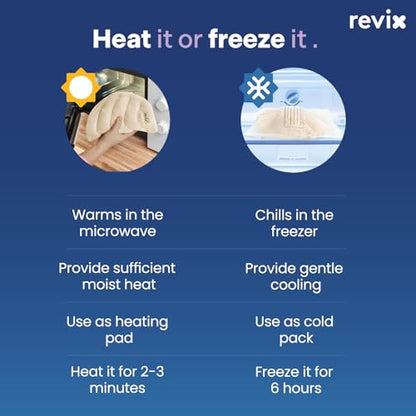 REVIX Wearable Microwave Heating Pad for Back, Flaxseed Heat Wrap, Beige - color: Beige