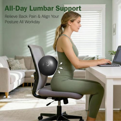Slim Panda Pilates Ball 9 Inch Anti-Burst Small Exercise Ball - color: Black & Silver