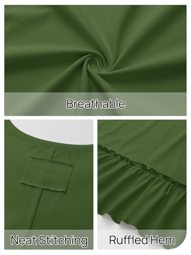 MEROKEETY Women's 2026 Summer Short Sleeve Peplum Casual Ruffle Tops - color: Green, size: Small