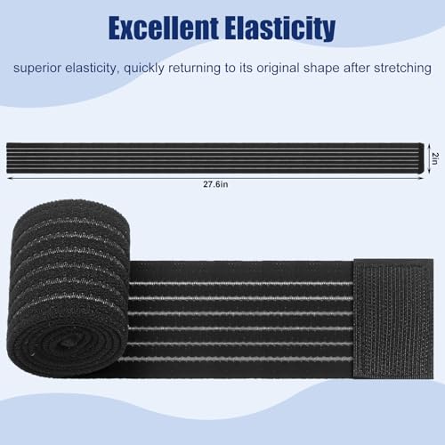 Geiserailie Ice Pack Strap Reusable Adjustable, Black, 2.3 ft X 2 in, 4 Pcs - color: Black, size: 2.3 ft X 2 in