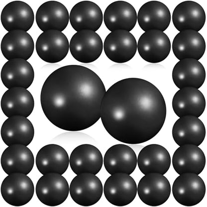 Teyva 40 Pcs Small Pilates Ball Bulk 9 Inch Mini Yoga Balls - color: Solid Black