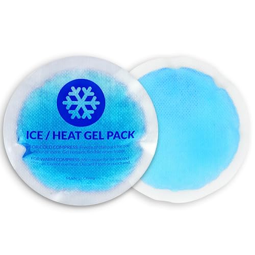 EverOne Round Reusable Gel Ice Pack with Cloth Backing for Hot & Cold Therapeutic Use, First Aid, Injuries, Breastfeeding, 10 Count - size: 10 Count (Pack of 1)