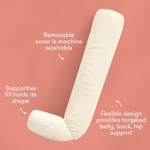 Frida Mom Compact Support 4-in-1 Cooling Pregnancy Pillow, Full Body, Ivory - color: Ivory