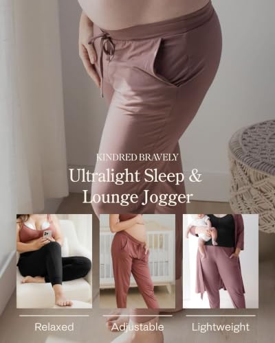 Kindred Bravely Everyday Maternity Lounge Jogger Pants for Postpartum - color: Black, size: Small