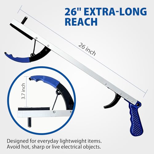 Blue Jay 26" Ergonomic Handle Reacher Grabber,Grippers for Seniors - size: 26in - 1 Pack