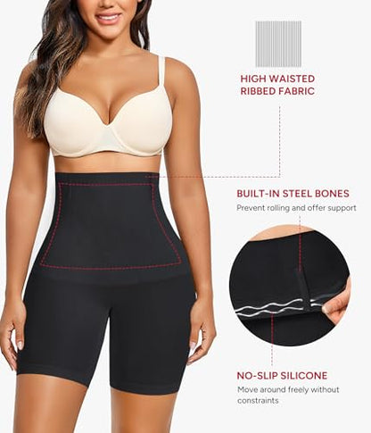 Nebility Tummy Control Shapewear for Women Seamless Butt Lifting Shapewear - color: Black, size: X-Large
