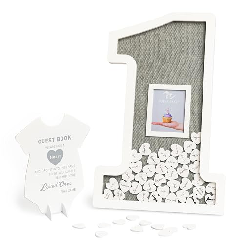GLM Adorable First Birthday Decorations - Guest Book Alternative for a 1st Birthday Celebration, 1st Birthday Boy or Baby Girl 1st Birthday Decorations - style: First Birthday