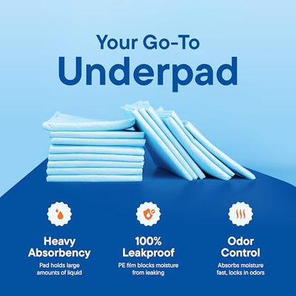 Chucks Pads Disposable [100-Pack] Adult Incontinence Underpads 23"x36" - size: 23" x 36"