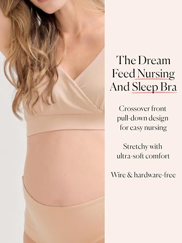 HATCH The Dream Feed Nursing & Sleep Bra - color: Sand, size: Small
