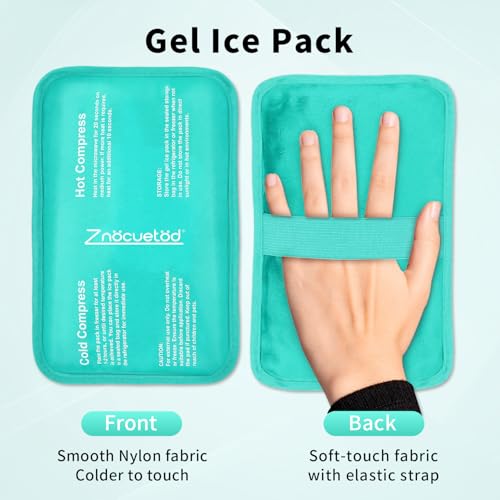 Gel Ice Pack for Injuries Reusable Soft Freezer Ice Bag with Strap- 1 Pack - color: Mint Green-1 Pack