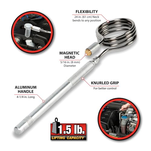 Performance Tool W83191 24 in. Flexible Magnetic Pickup Tool