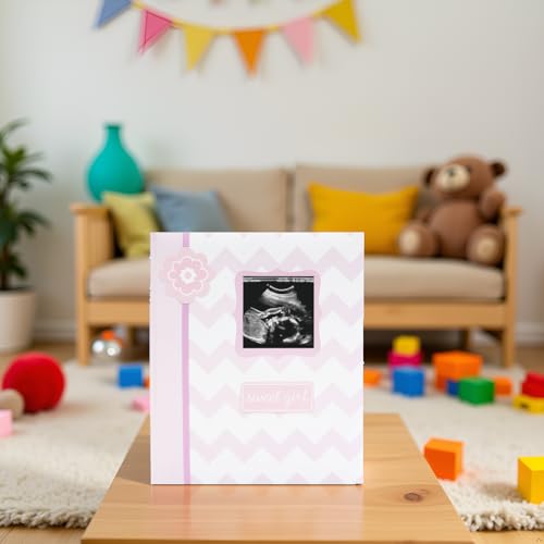 Lil Peach First 5 Years Chevron Baby Memory Book Journal, Pink - style: Chevron Pink