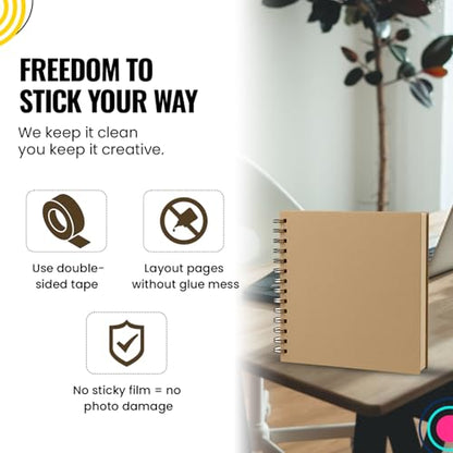 10x10 Modern Shop Scrapbook Album| Hardcover & Extra Thick- 250gsm 60 page - size: 10 x 10 60 page