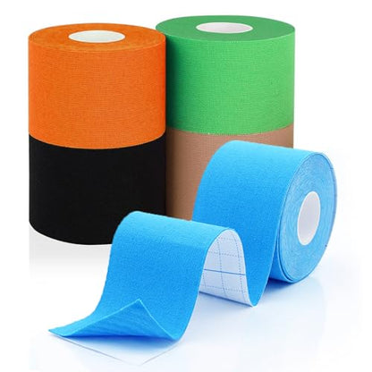 Kinesiology Tape 5 Rolls Mix 1.5inx16.4ft Athletic Tape for Sport - color: Colorful