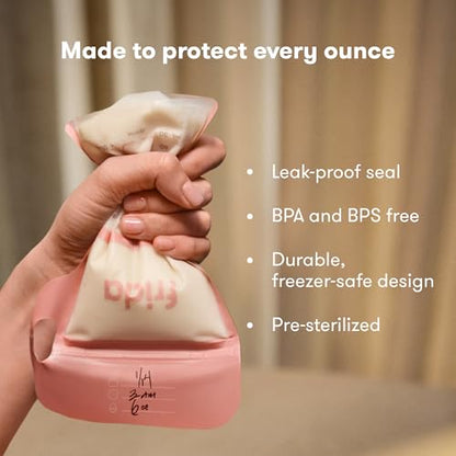 FridaMom Breastmilk Storage Bags, 50ct Standard, 6oz Bag, BPA Free, 6oz Bag - size: 6oz Standard