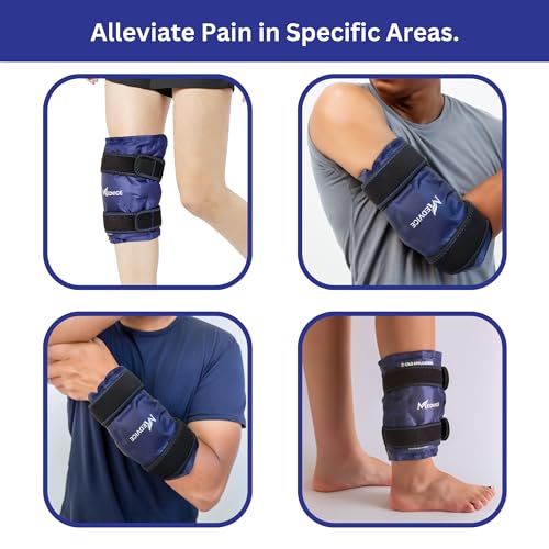 Medvice Knee Ice Pack Wrap with Cold Compression for Pain Relief, Swelling