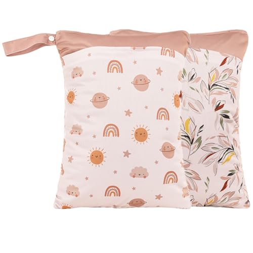 Waterproof Wet Dry Bags with Two Zippered Pockets and Handle - color: Starry