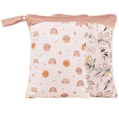 Waterproof Wet Dry Bags with Two Zippered Pockets and Handle - color: Starry