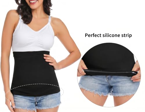 Rheane Pregnancy Belly Band Maternity Clothes (Black+Grey 1) - color: E. Black+Grey, size: 1