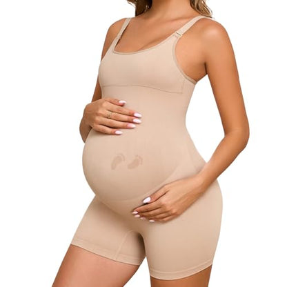 Maternity Shapewear Shorts Pregnancy Bodysuit Under Dress Seamless
