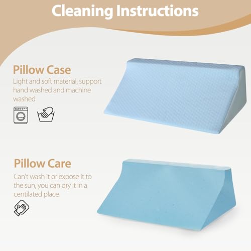 Wedge Pillow for Side Sleepers, Body Positioning Support - color: Blue